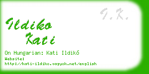 ildiko kati business card